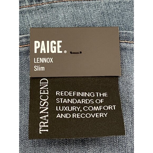 Paige Mens Lennox Slim Fit Denim Jeans Transcend Fabric size 33 $199 NWT Stretch - Picture 7 of 15